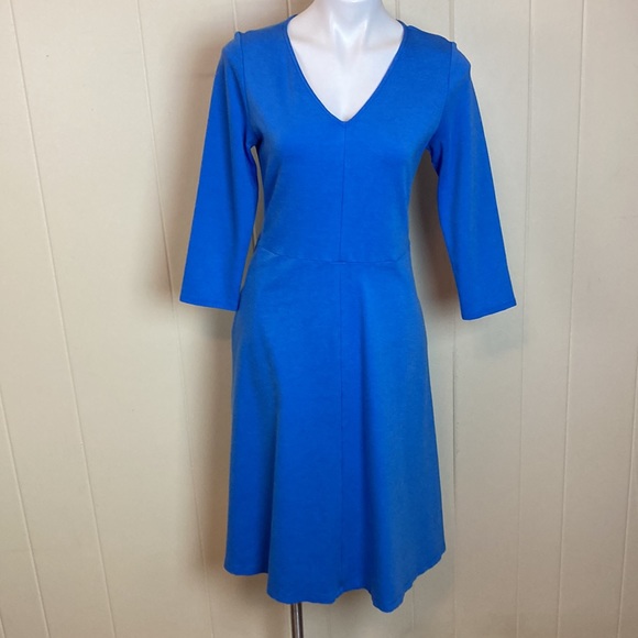 Lands End Casual Knit Fit Flare Dress 